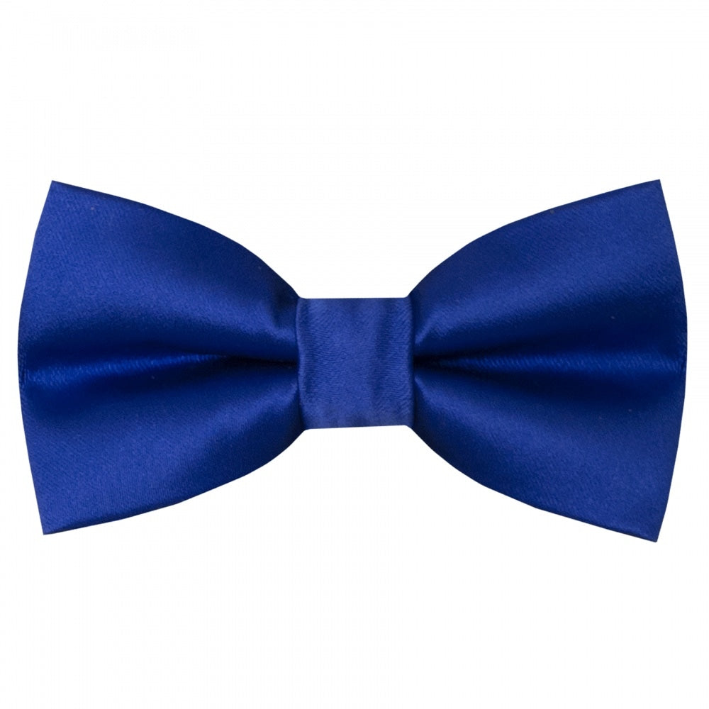 Pre Tied Royal Blue Satin Boys Bow Tie Age 8 11 1