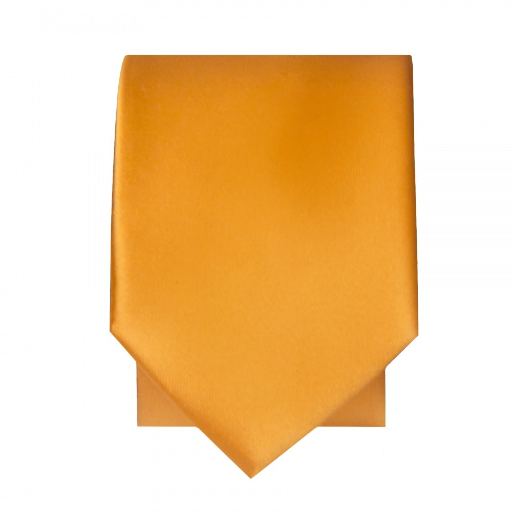 Plain Rust Satin Skinny Mens Tie 2