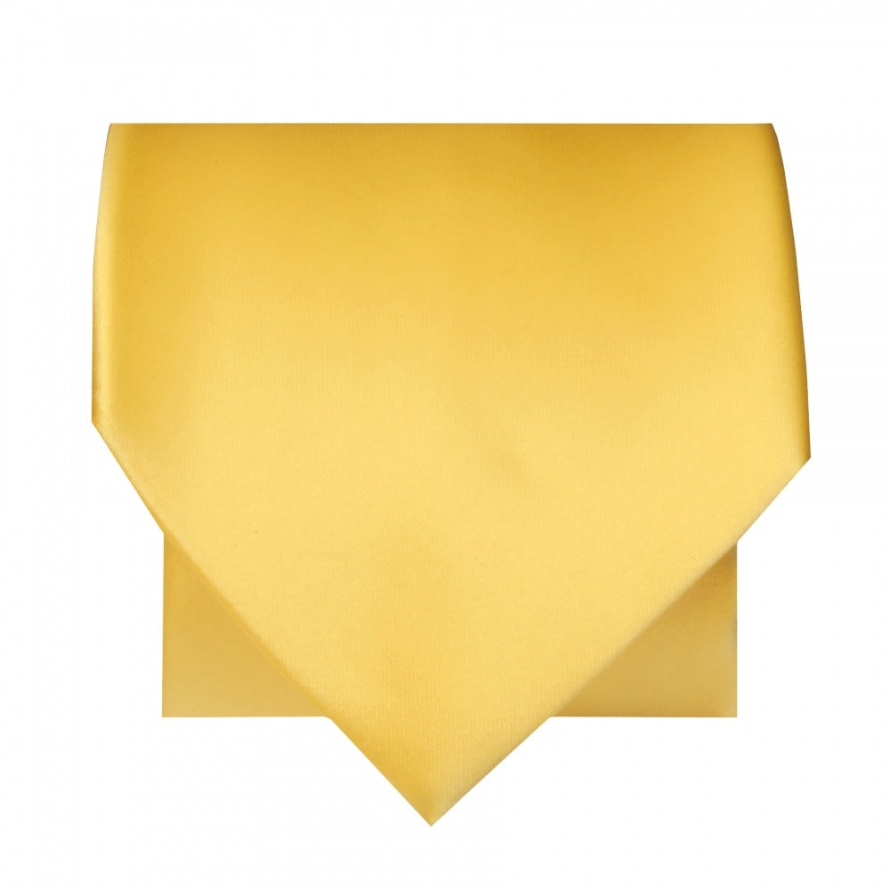 Plain Yellow Gold Satin Classic Mens Tie 3