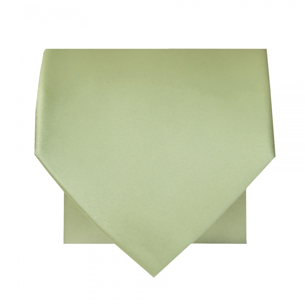 Plain Sage Green Satin Classic Mens Tie 3