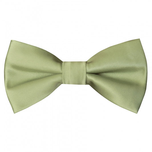 Pre Tied Sage Green Satin Boys Bow Tie Age 4 7 1