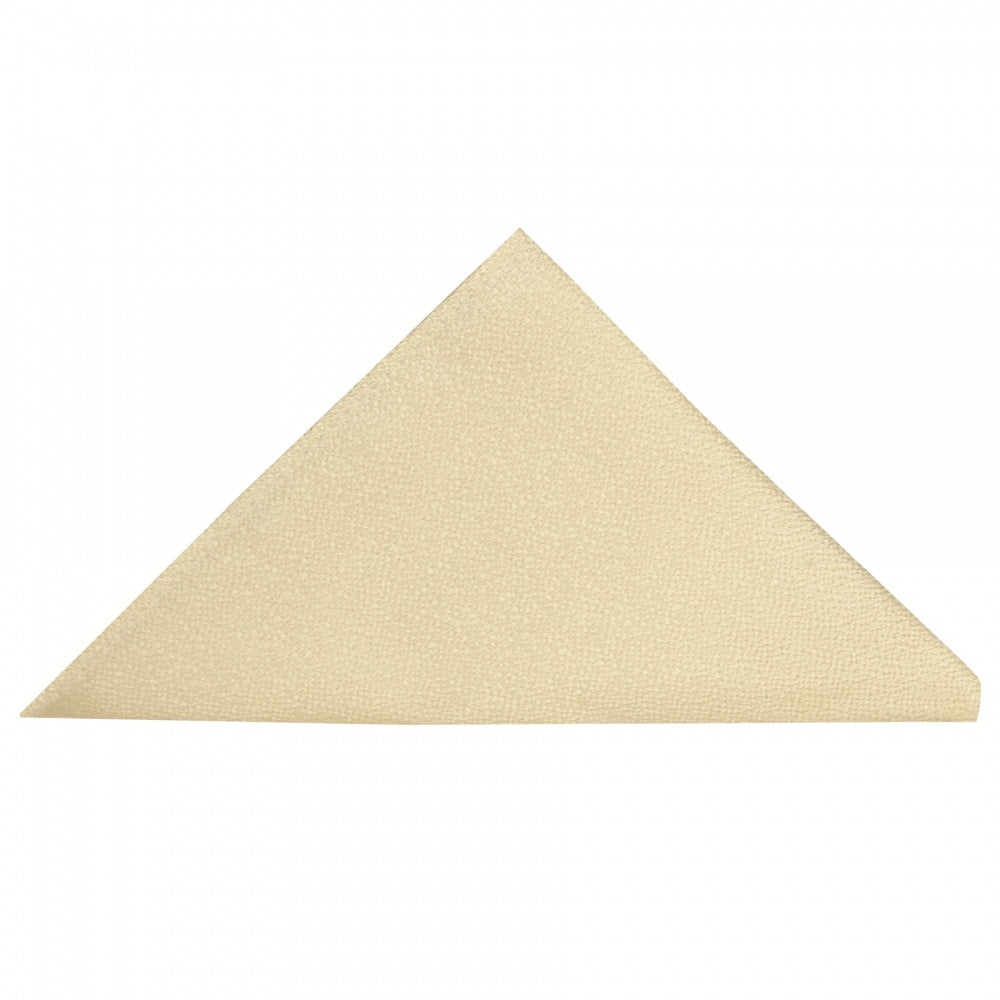 Plain Champagne Textured Silk Classic Mens Tie And Pocket Square Set 3