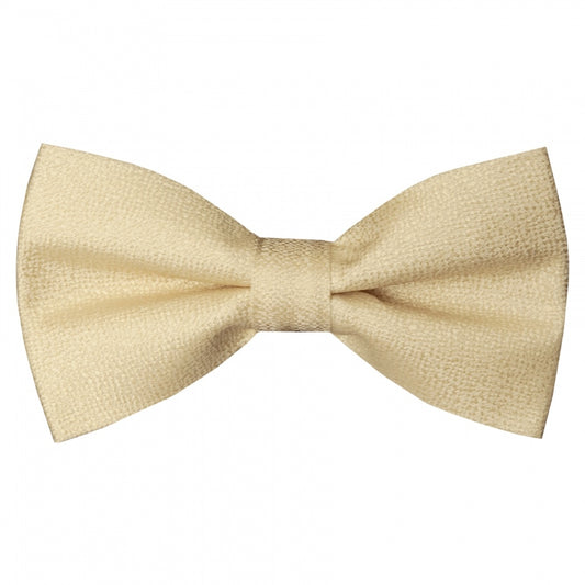 Pre Tied Champagne Textured Silk Boys Bow Tie Age 8 11 1