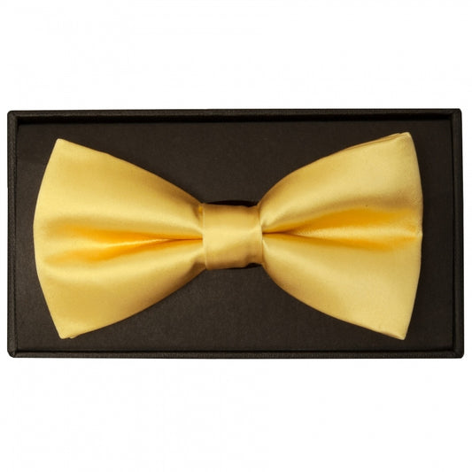 Plain Gold Handmade Mens Bow Tie 1