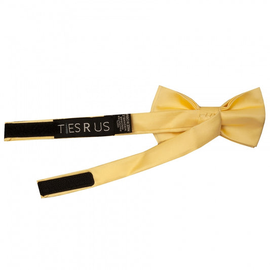 Pre Tied Gold Satin Boys Bow Tie Age 4 7 2