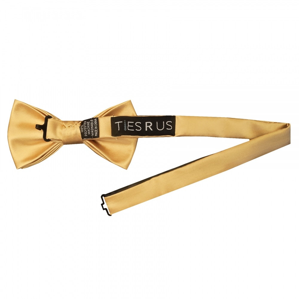 Plain Caramel Mens Bow Tie 2