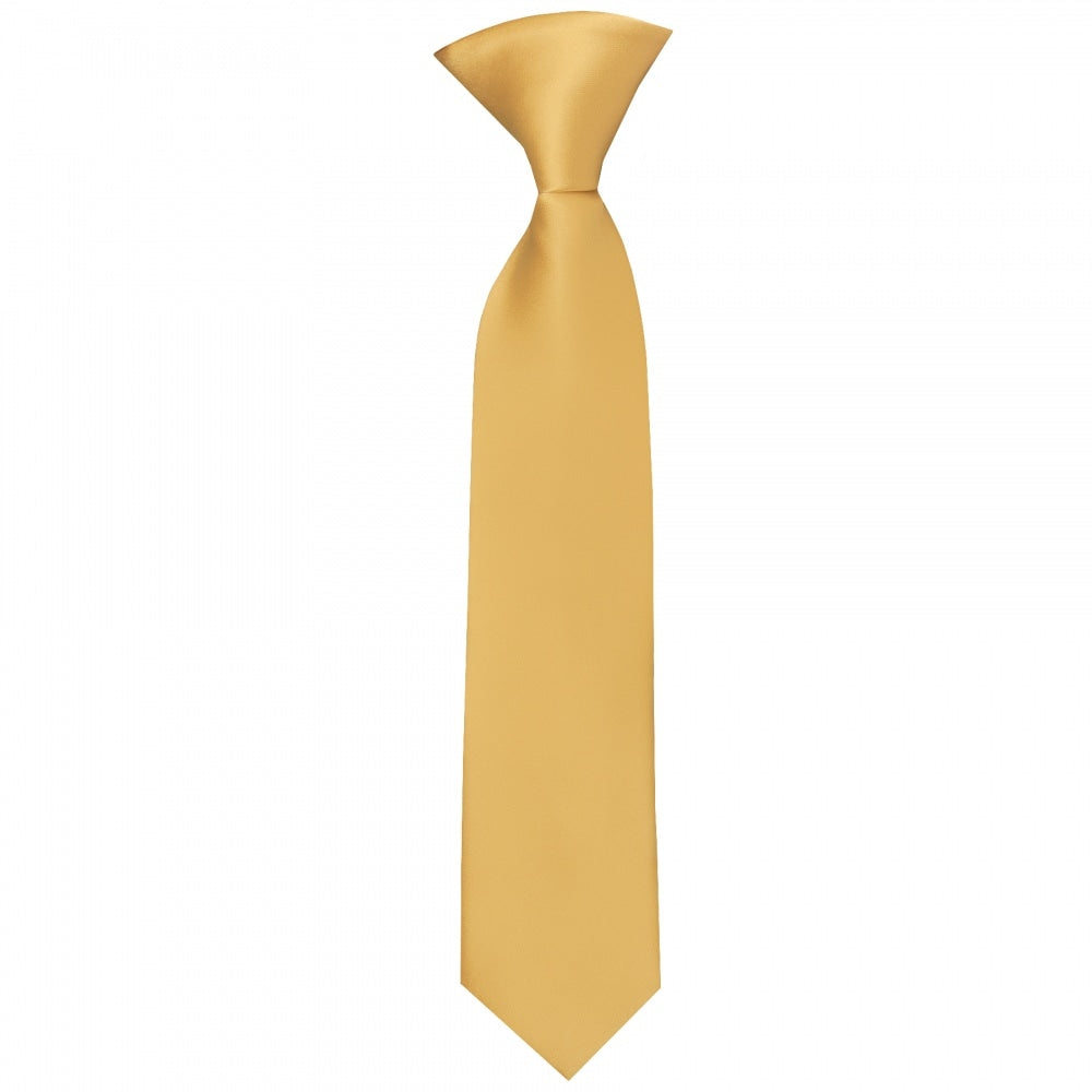 Pre Tied Caramel Satin Boys Tie Age 4 7 1