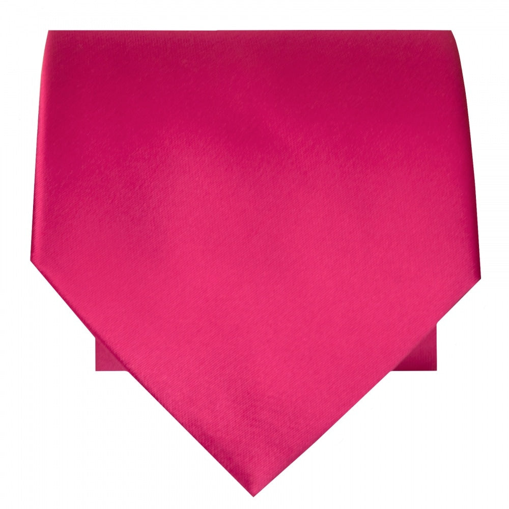 Plain Cerise Pink Satin Classic Mens Tie 3
