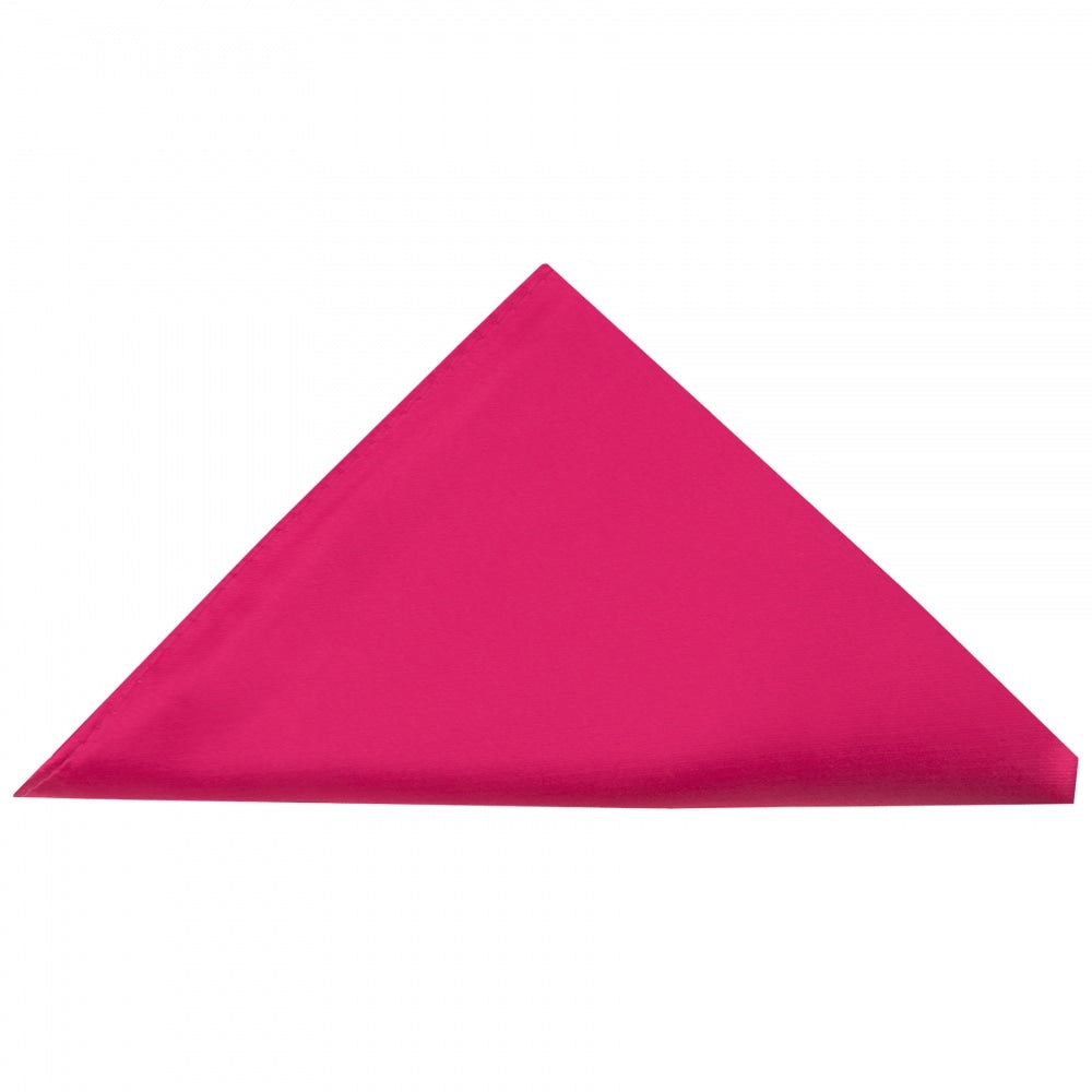 Plain Cerise Pink Satin Boys Tie And Pocket Square Set 4