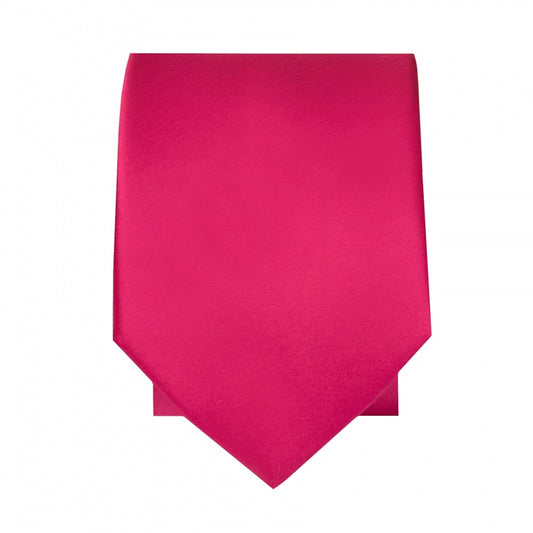 Cerise Pink Satin Skinny Boys Tie 2