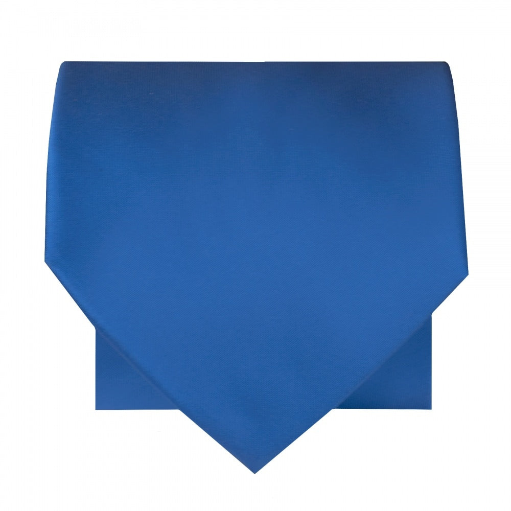 Plain Electric Blue Satin Classic Mens Tie 3