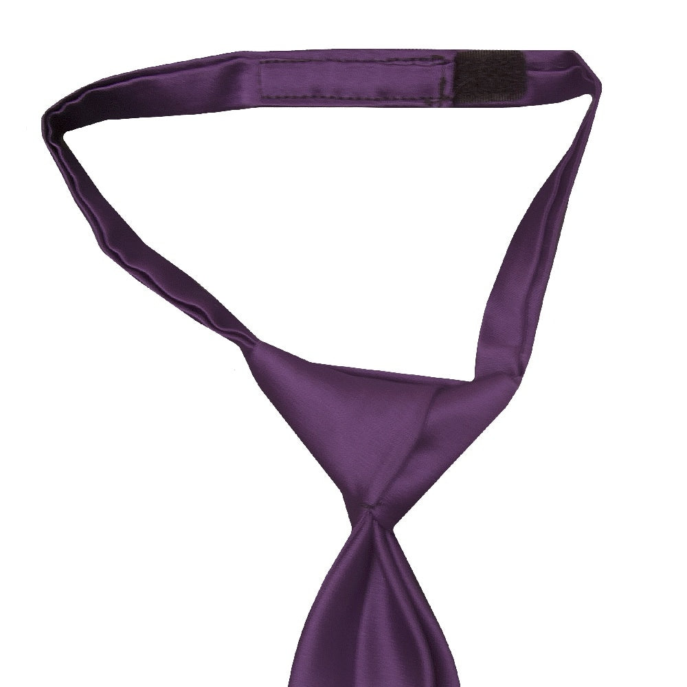 Pre Tied Purple Satin Boys Tie Age 4 7 2