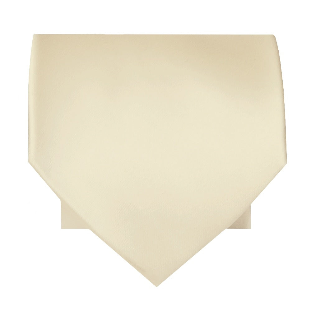 Plain Ivory Satin Classic Mens Tie 3