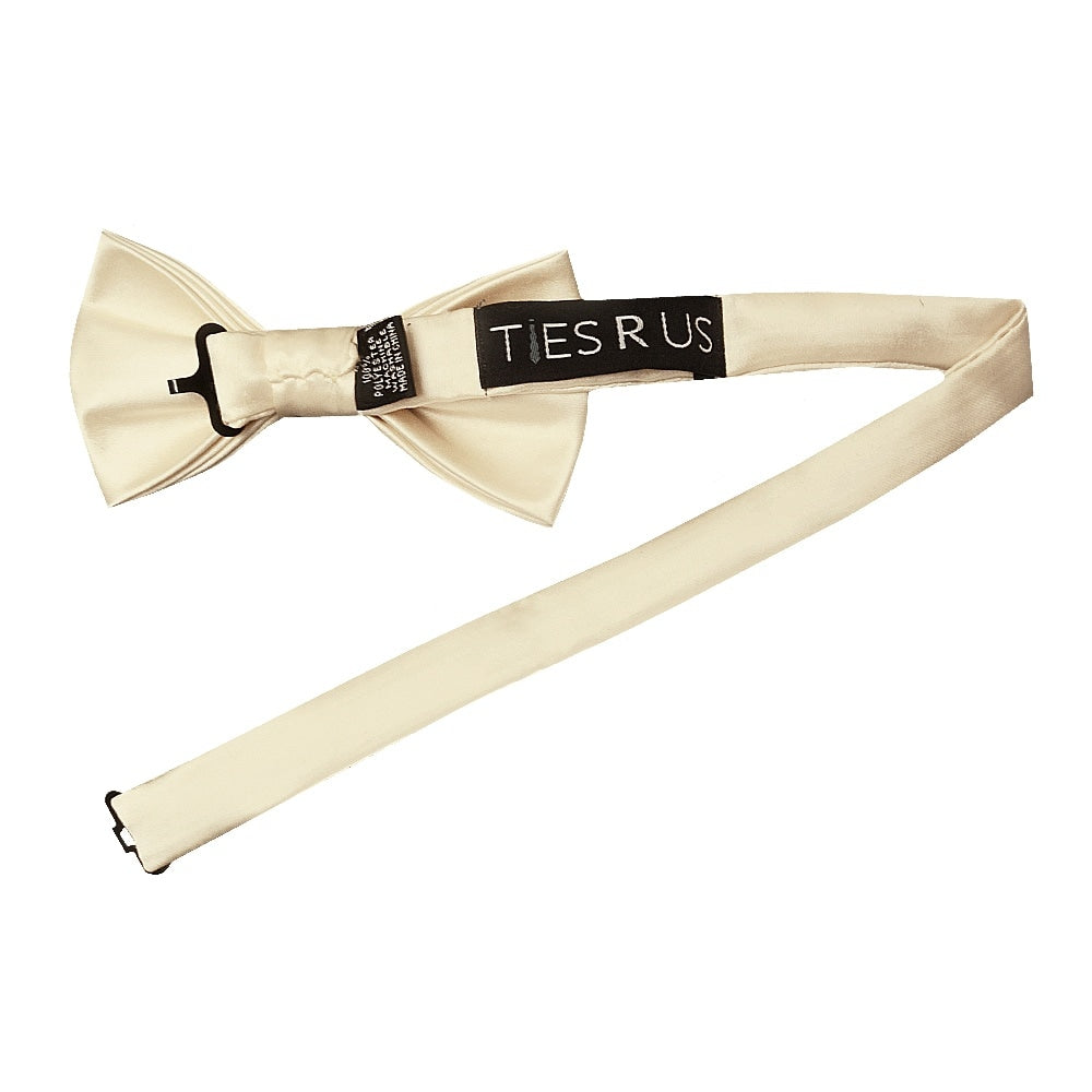 Plain Ivory Hand Made Mens Bow Tie 2