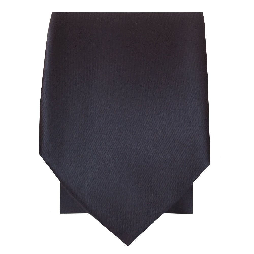 Plain Navy Blue Satin Skinny Mens Tie 2