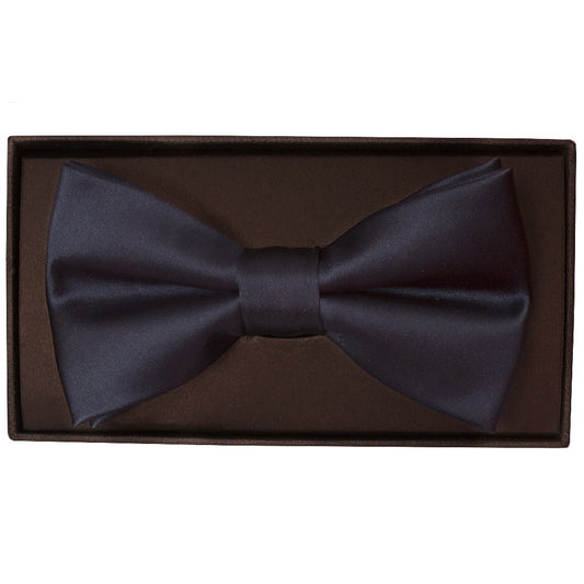 Plain Navy Hand Made Mens Bow Tie