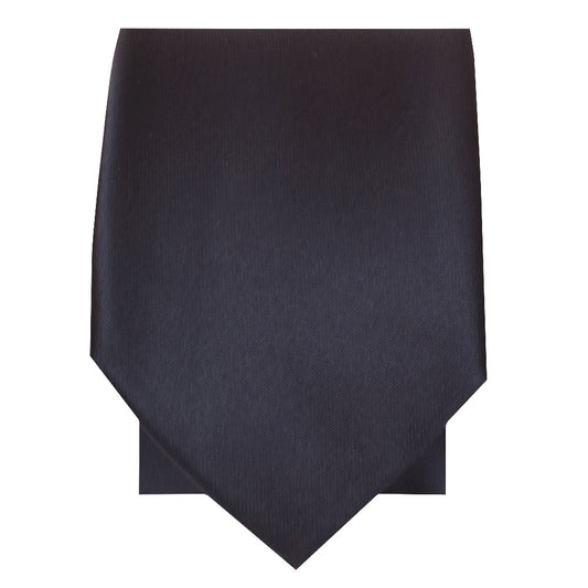 Plain Navy Blue Satin Skinny Boys Tie