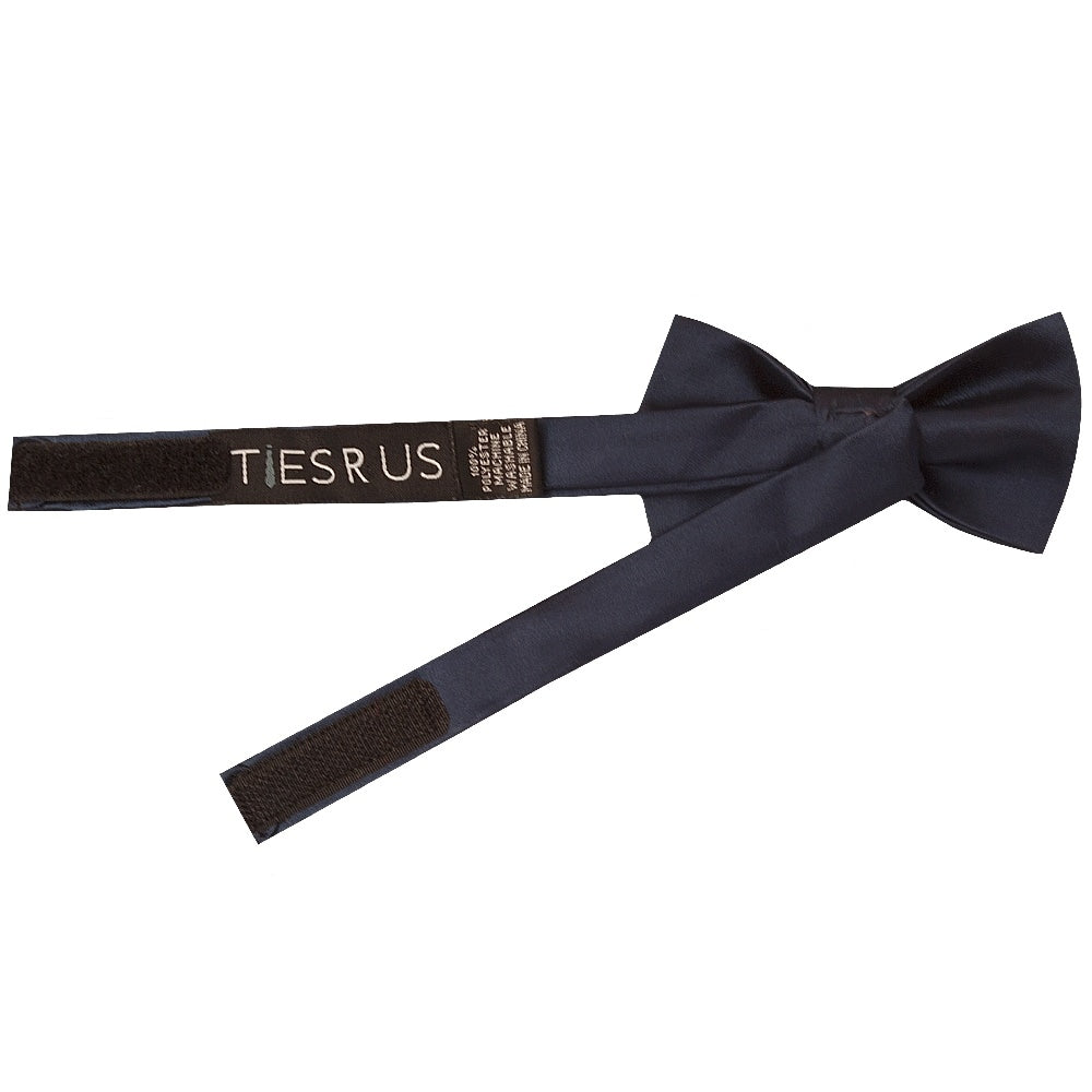 Pre Tied Navy Satin Boys Bow Tie Age 4 7 2
