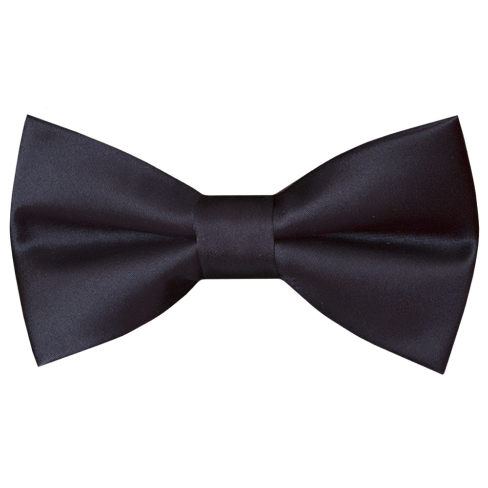 Pre Tied Navy Satin Boys Bow Tie Age 8-11