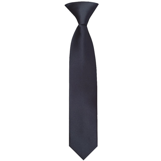 Pre Tied Navy Satin Boys Tie Age 4-7