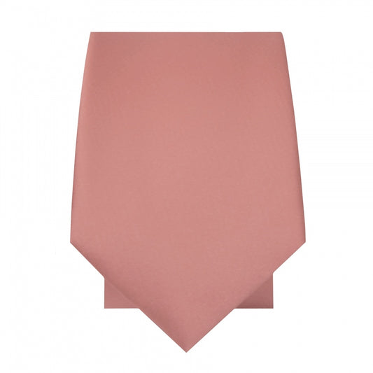 Plain Rose Gold Satin Silk Skinny Mens Tie 2