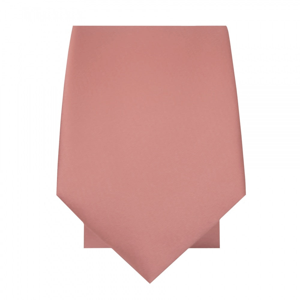 Plain Rose Gold Satin Silk Skinny Boys Tie 2