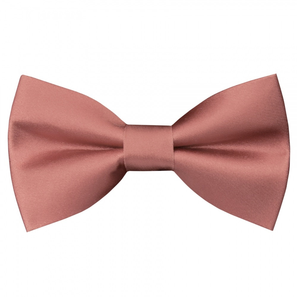 Pre Tied Rose Gold Satin Silk Boys Bow Tie Age 4 7 1