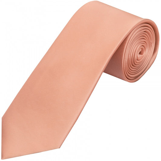 Plain Rose Quartz Satin Silk Classic Mens Tie 1