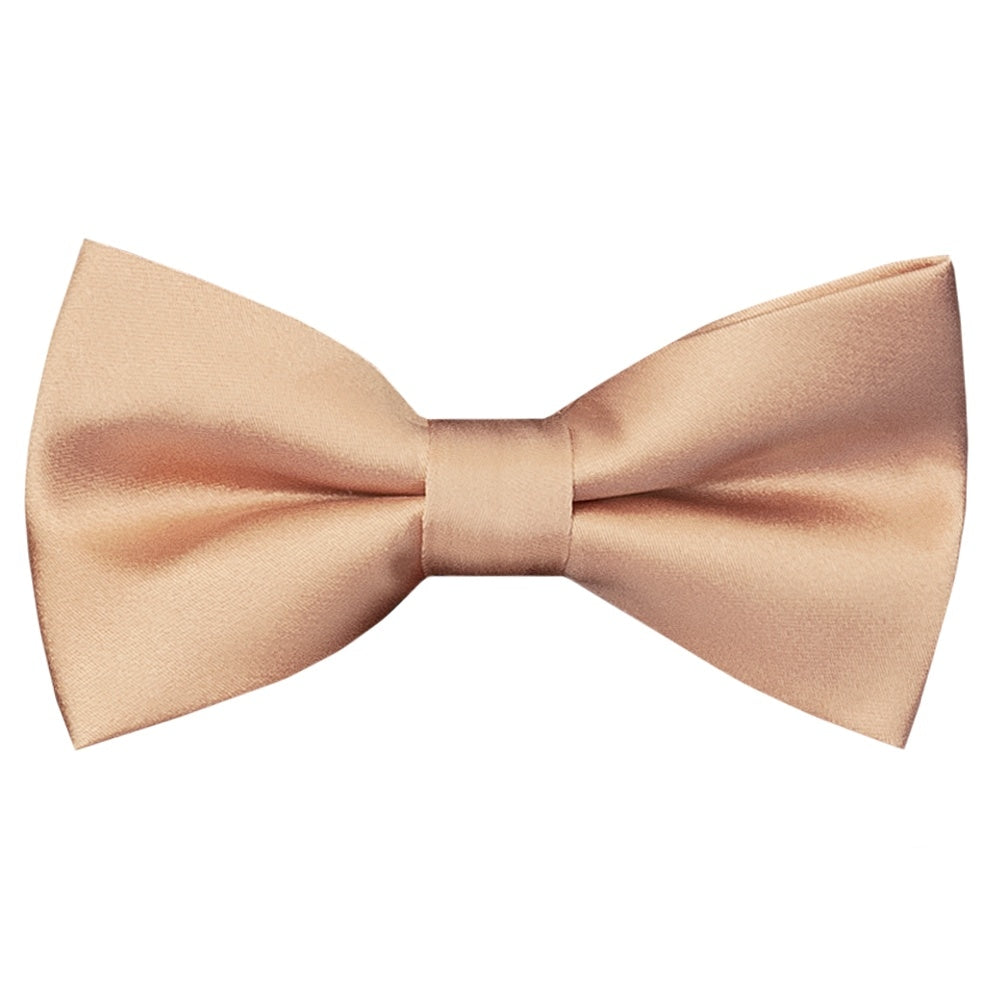 Pre Tied Light Peach Satin Silk Boys Bow Tie Age 8 11 1