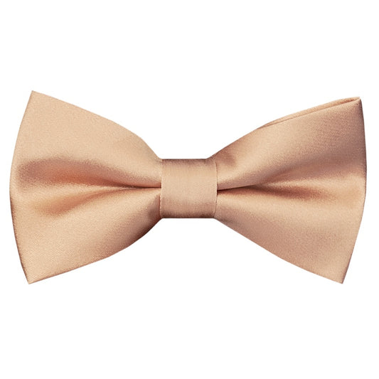 Pre Tied Light Peach Satin Silk Boys Bow Tie Age 8 11 1