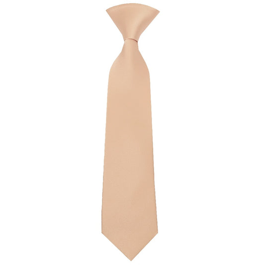 Pre Tied Light Peach Satin Silk Boys Tie Age 4 7 1