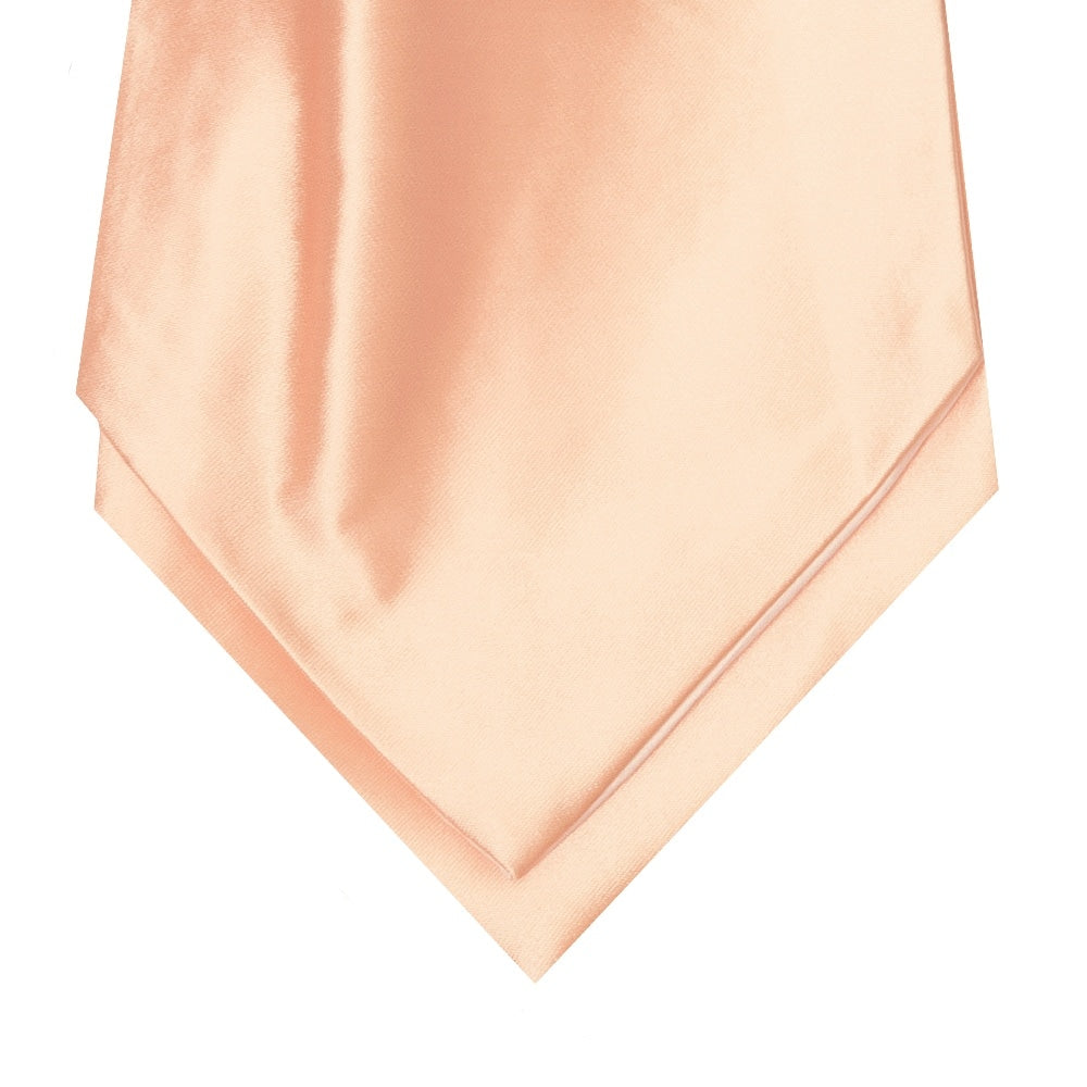 Plain Light Peach Satin Mens Cravat Tie 2