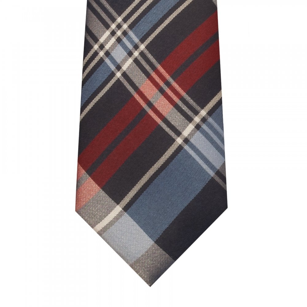 Ben Sherman Navy Check Silk Skinny Mens Tie 4