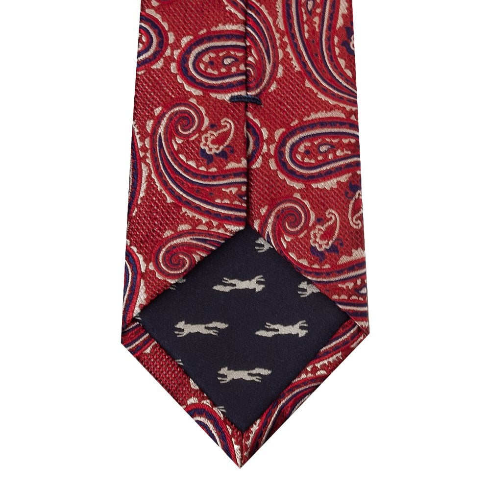 Burgundy Paisley Classic Mens Silk Tie