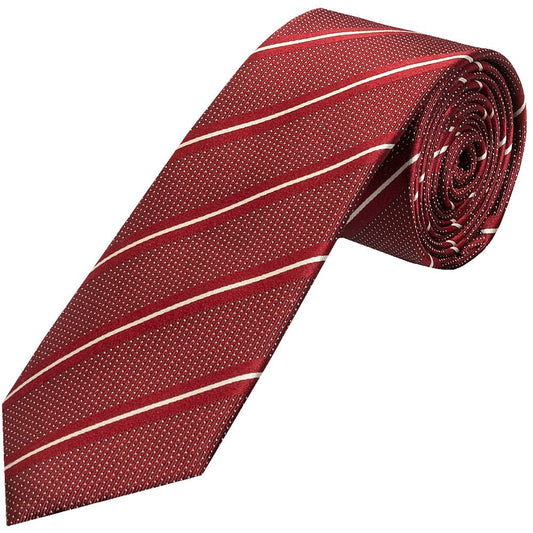 Paul Costelloe Burgundy Fine Stripe Classic Mens Silk Tie 1