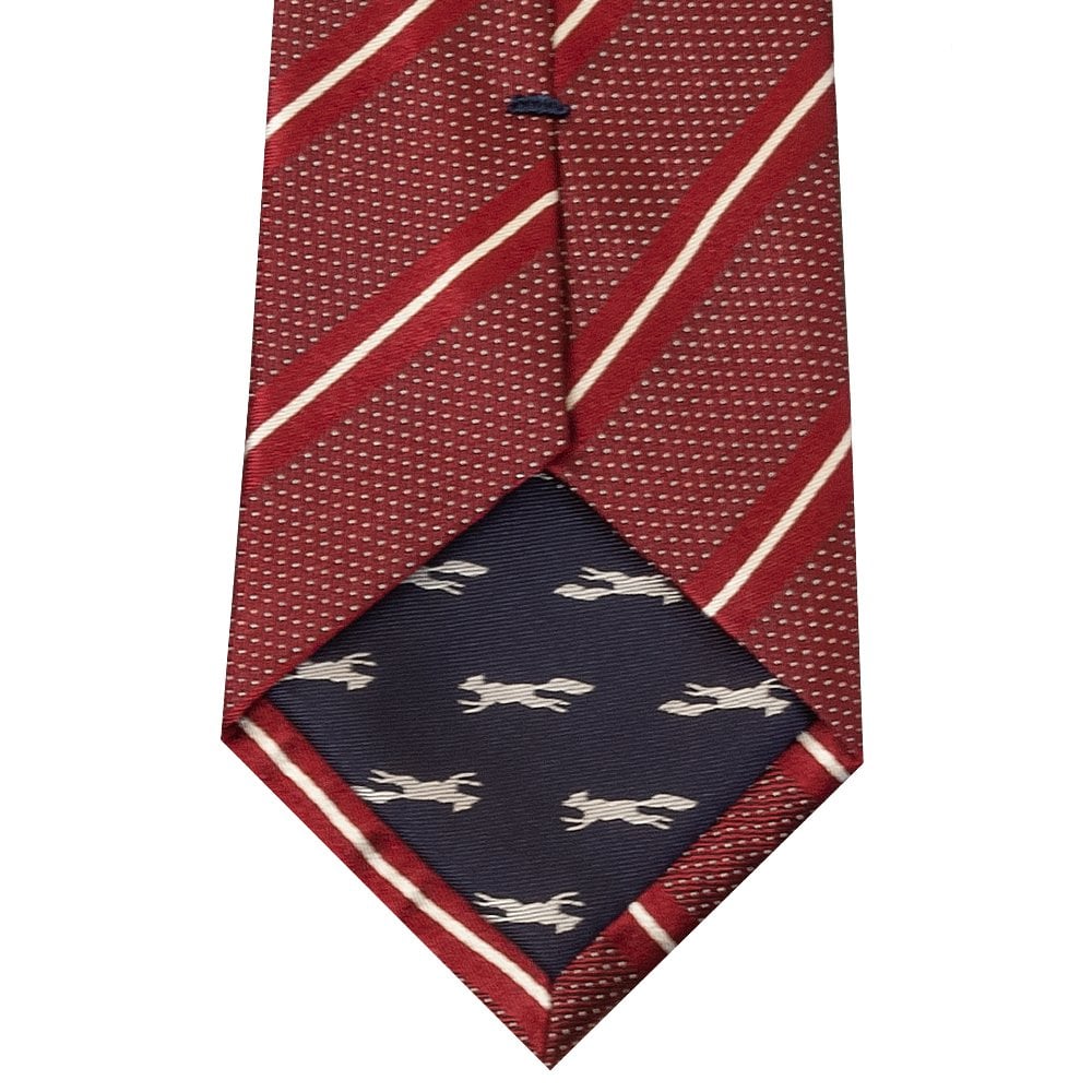 Paul Costelloe Burgundy Fine Stripe Classic Mens Silk Tie 3