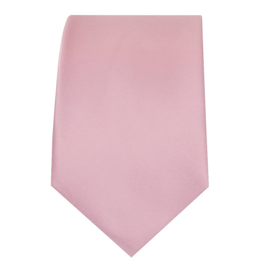 Plain Light Dusty Pink Satin Skinny Mens Tie 3