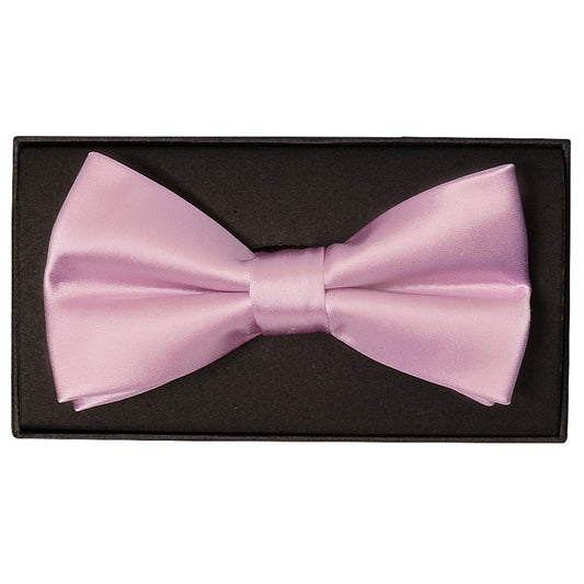Plain Light Dusty Pink Handmade Mens Bow Tie 1
