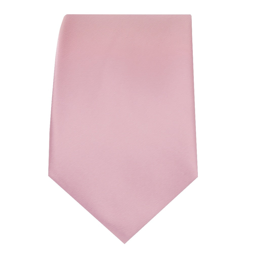 Plain Light Dusty Pink Satin Skinny Boys Tie 3