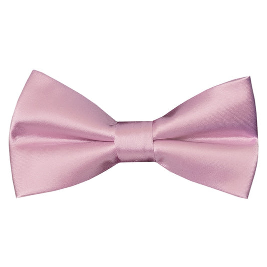 Pre Tied Light Dusty Pink Satin Boys Bow Tie Age 4 7 1