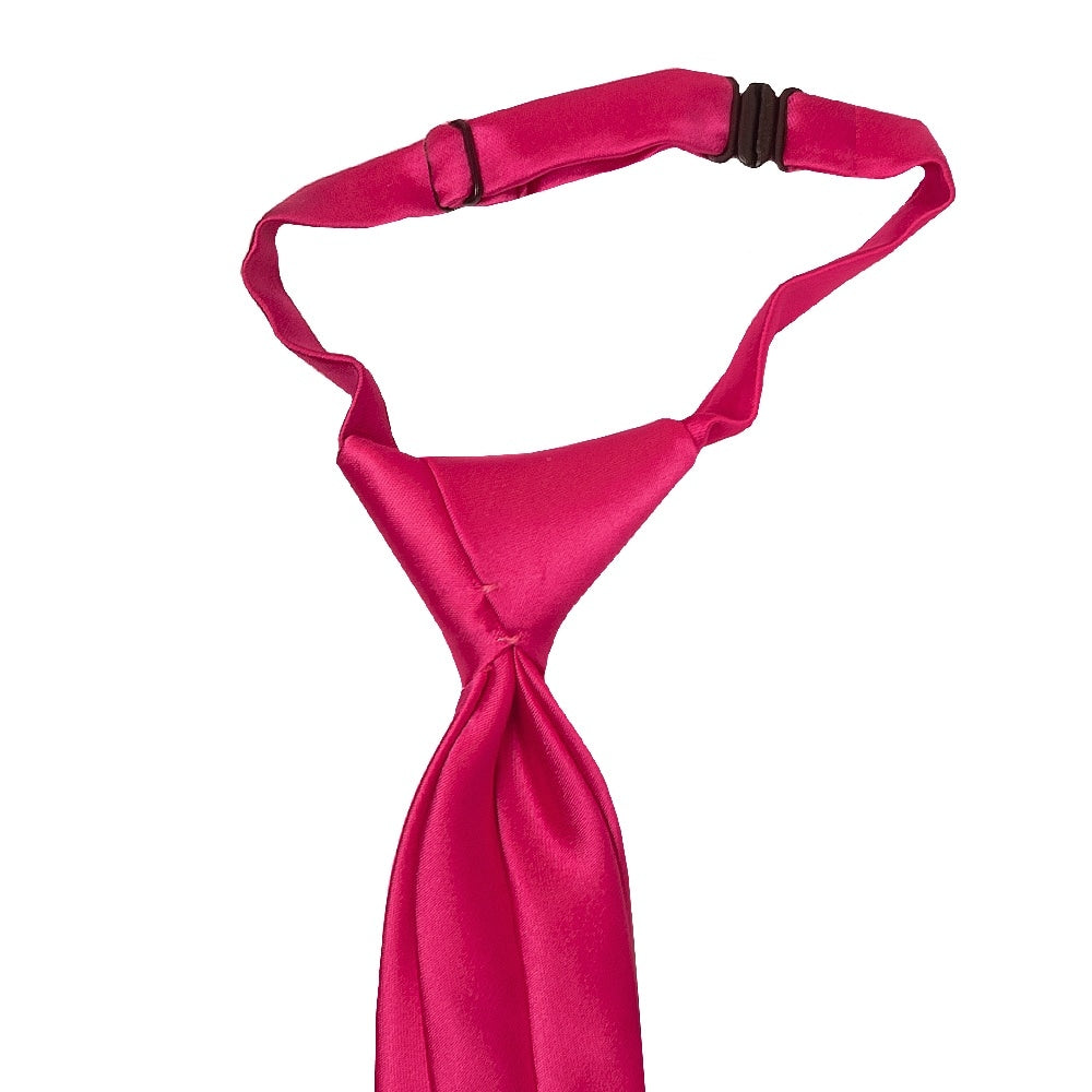 Pre Tied Cerise Pink Boys Tie Age 4 7 2