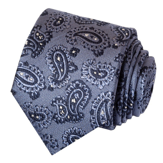 Peckham Rye Blue Mini Paisley Silk Classic Mens Tie 2