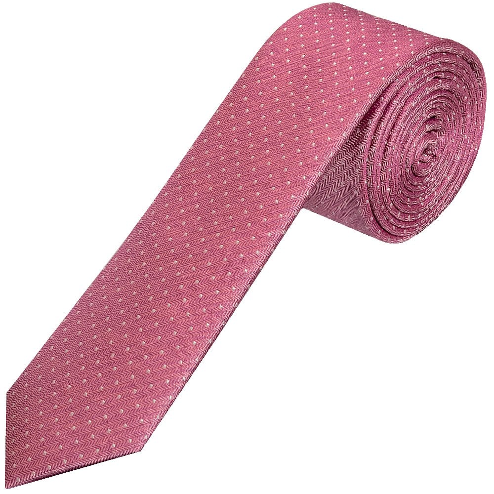 Original Penguin Pink Polka Dot Skinny Mens Silk Tie 1