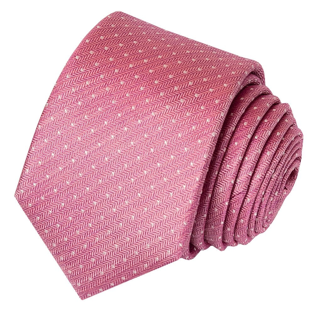 Original Penguin Pink Polka Dot Skinny Mens Silk Tie 2