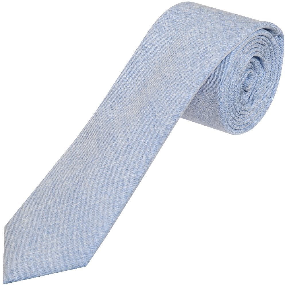 Original Penguin Plain Blue Skinny Mens Tie 1