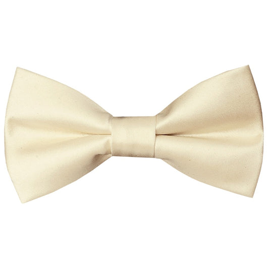 Pre Tied Ivory Satin Boys Bow Tie Age 4 7 1