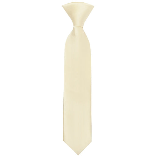 Pre Tied Ivory Satin Boys Tie Age 4 7 1