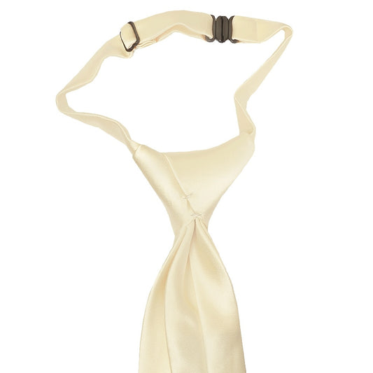 Pre Tied Ivory Satin Boys Tie Age 4 7 2
