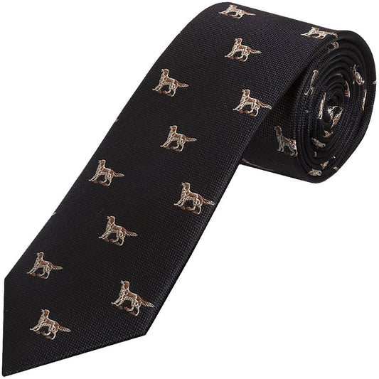 Chatsworth Collection Navy Dog Silk Classic Mens Tie 1