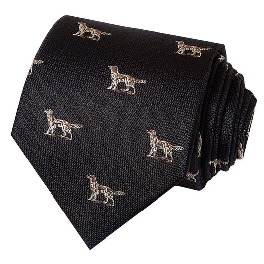 Chatsworth Collection Navy Dog Silk Classic Mens Tie 2